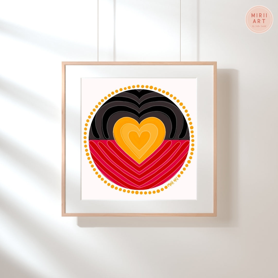 Proud Heart Icon: Flag (Paper Print)