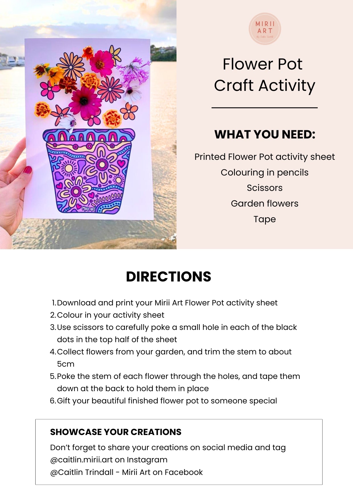 Flower Pot Craft Activity - FREE Download