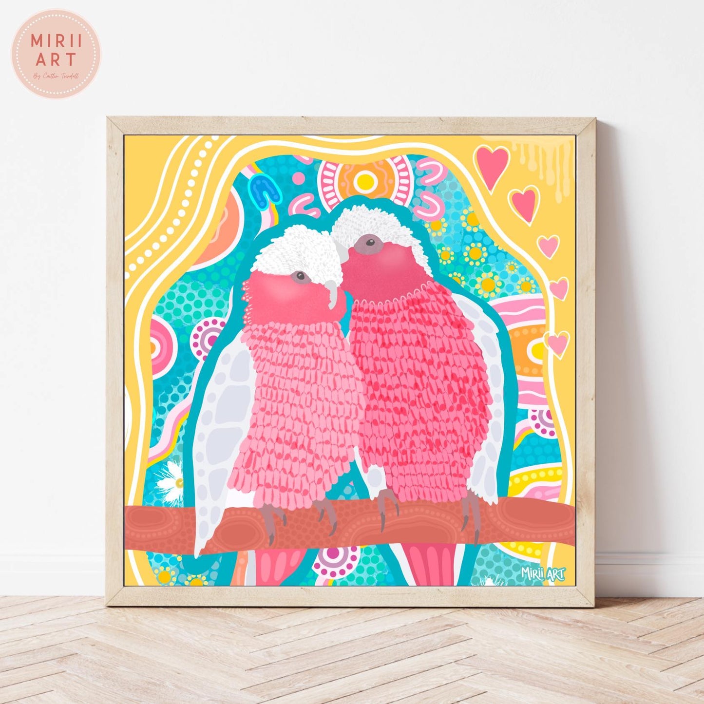 Two Little Lovebirds (Paper Print)