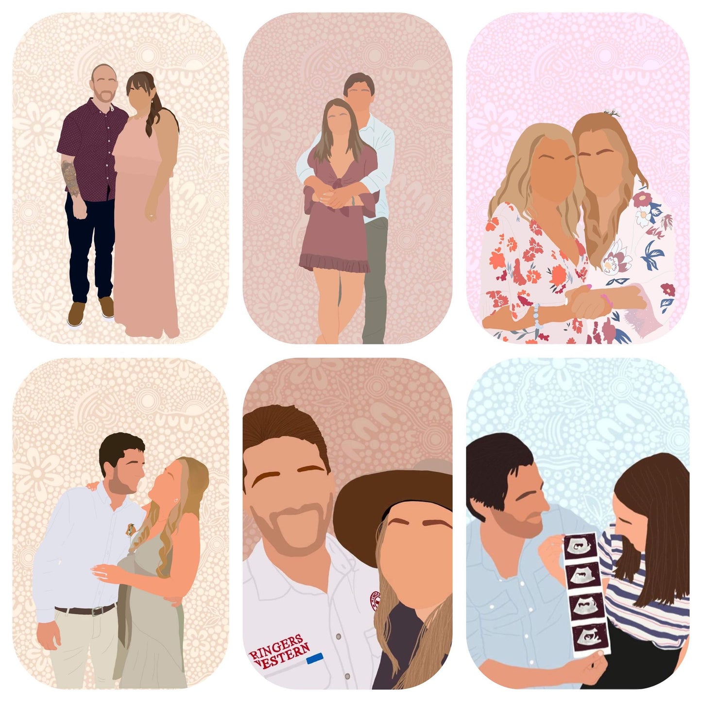 Custom Portrait (Coloured Background)