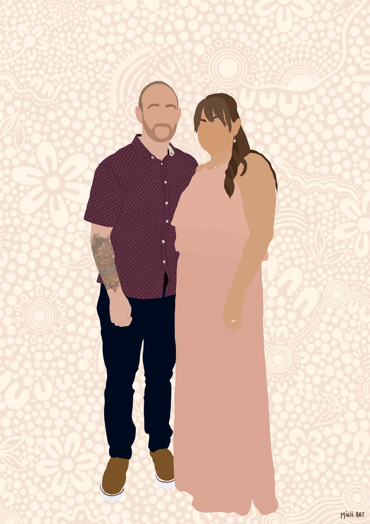 Custom Portrait (Coloured Background)