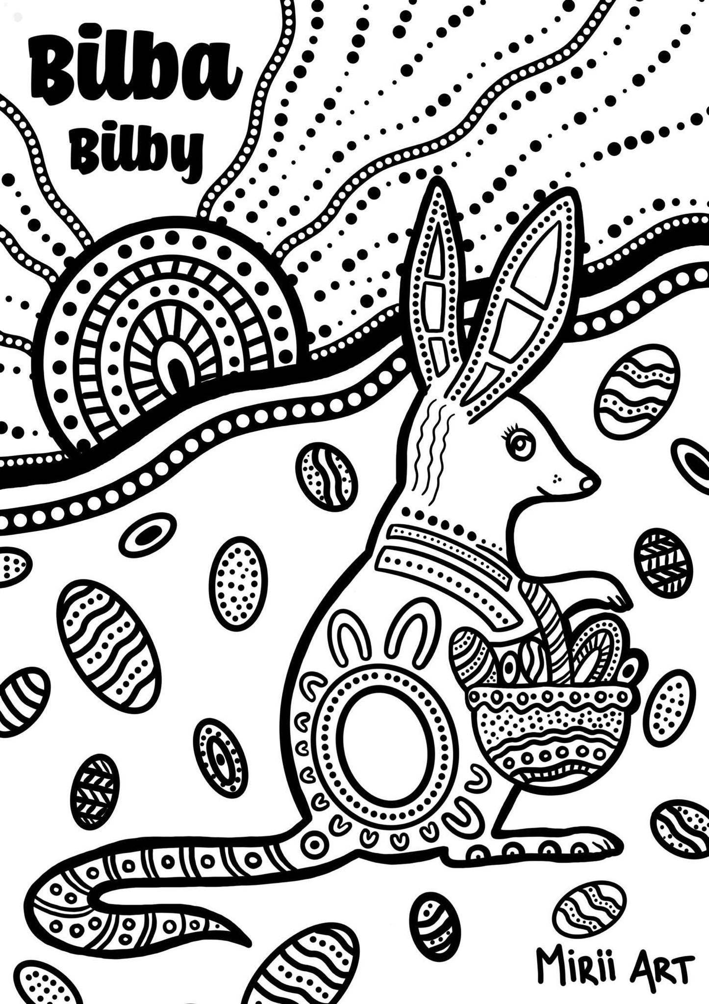 Easter Bilby Colouring Page - FREE Download