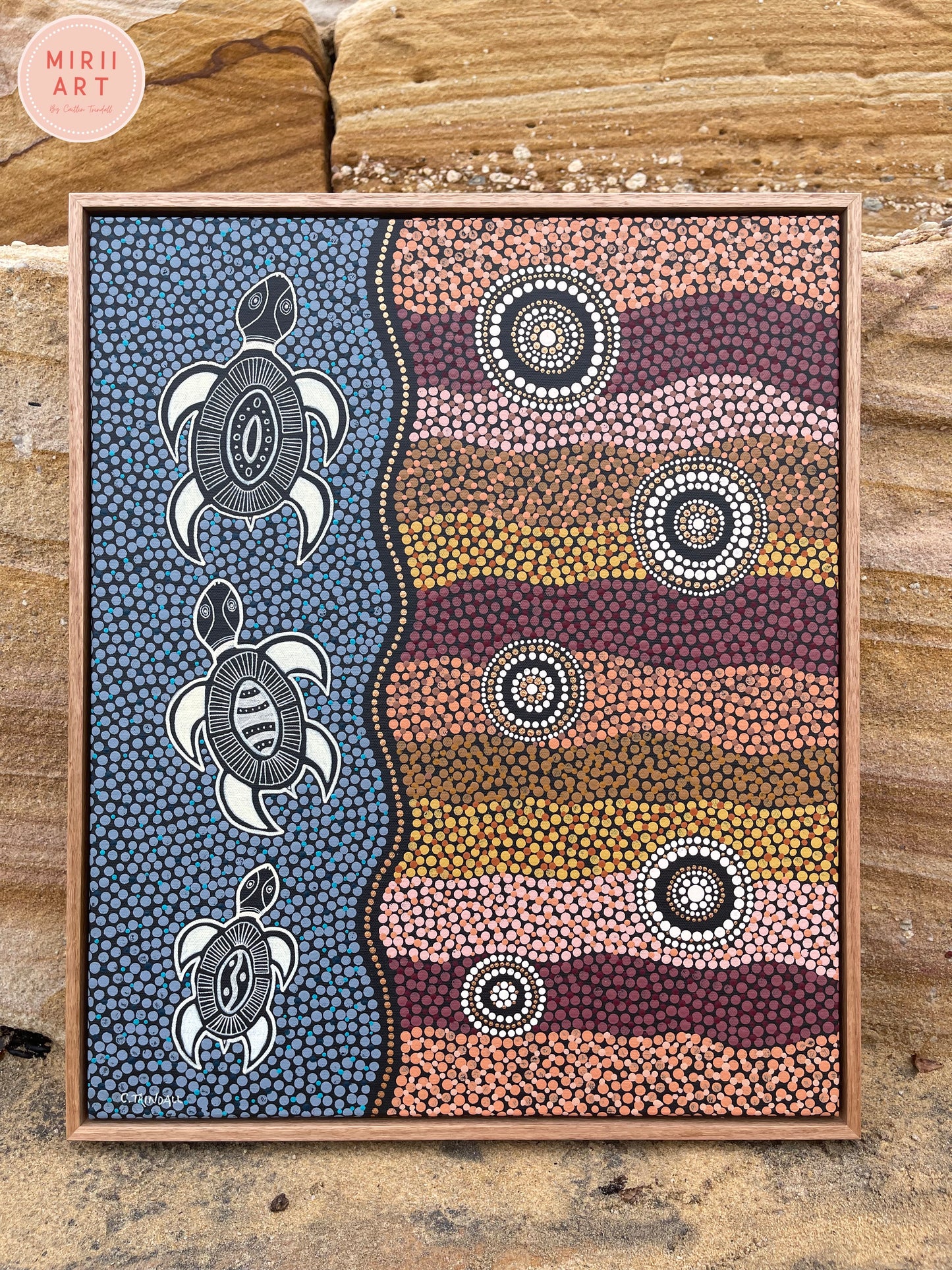 'Country and Sea' Original Framed Artwork