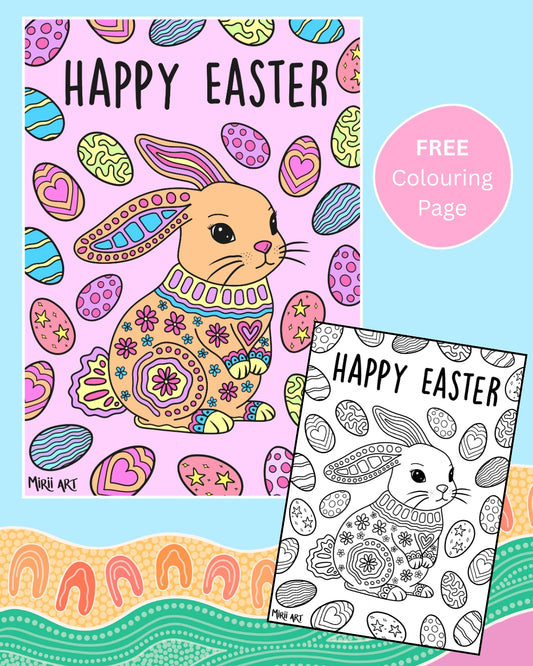 Easter Bunny Colouring Page - FREE Download